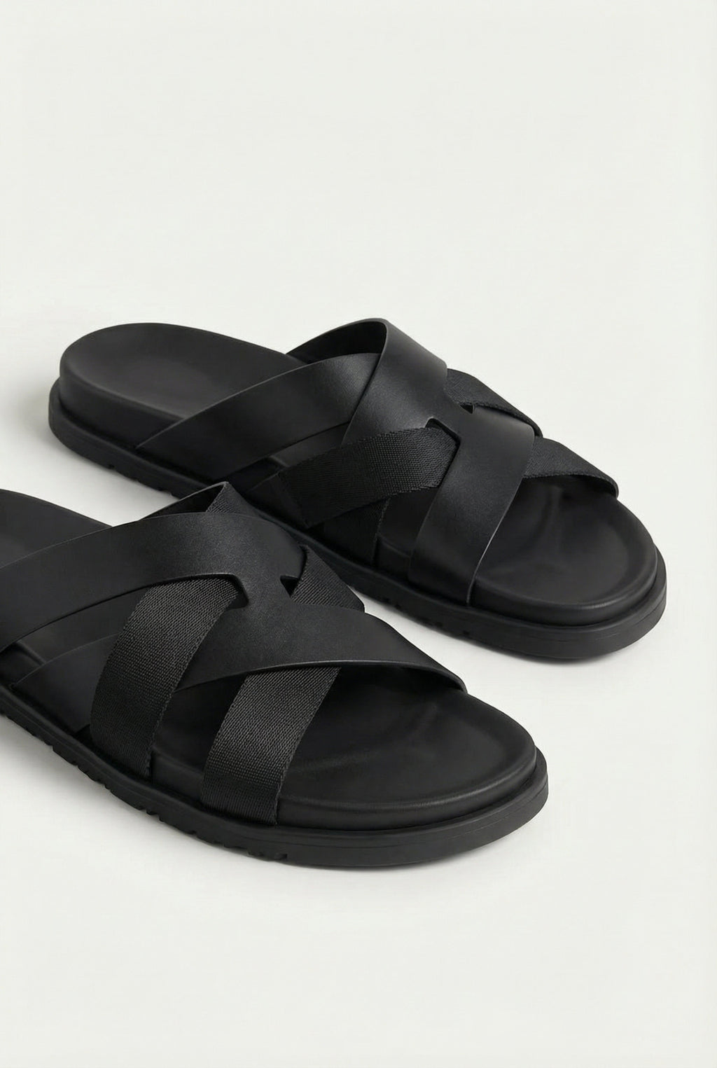 Amalfi Leather Sandal Black