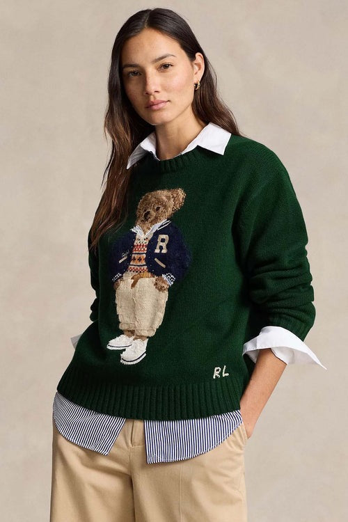 Woman Sweater | Polo Bear Green