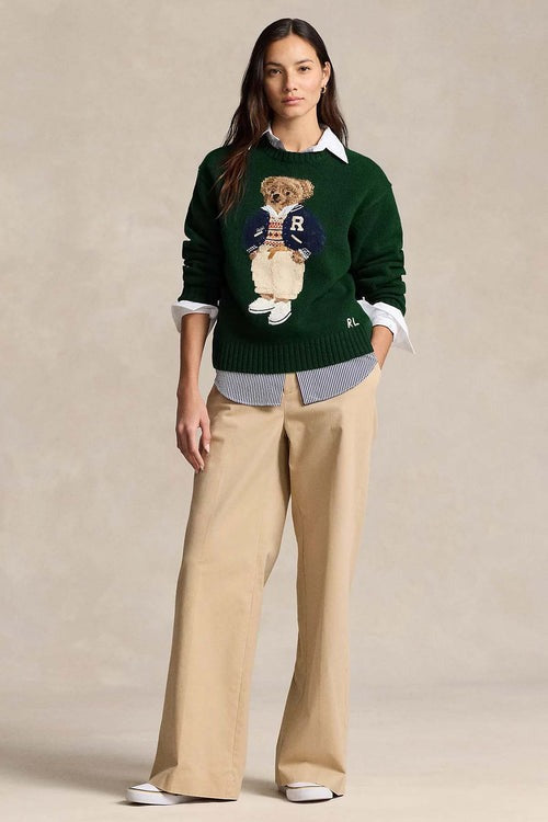 Woman Sweater | Polo Bear Green