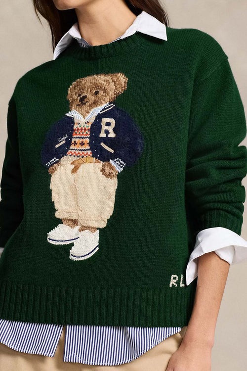 Woman Sweater | Polo Bear Green
