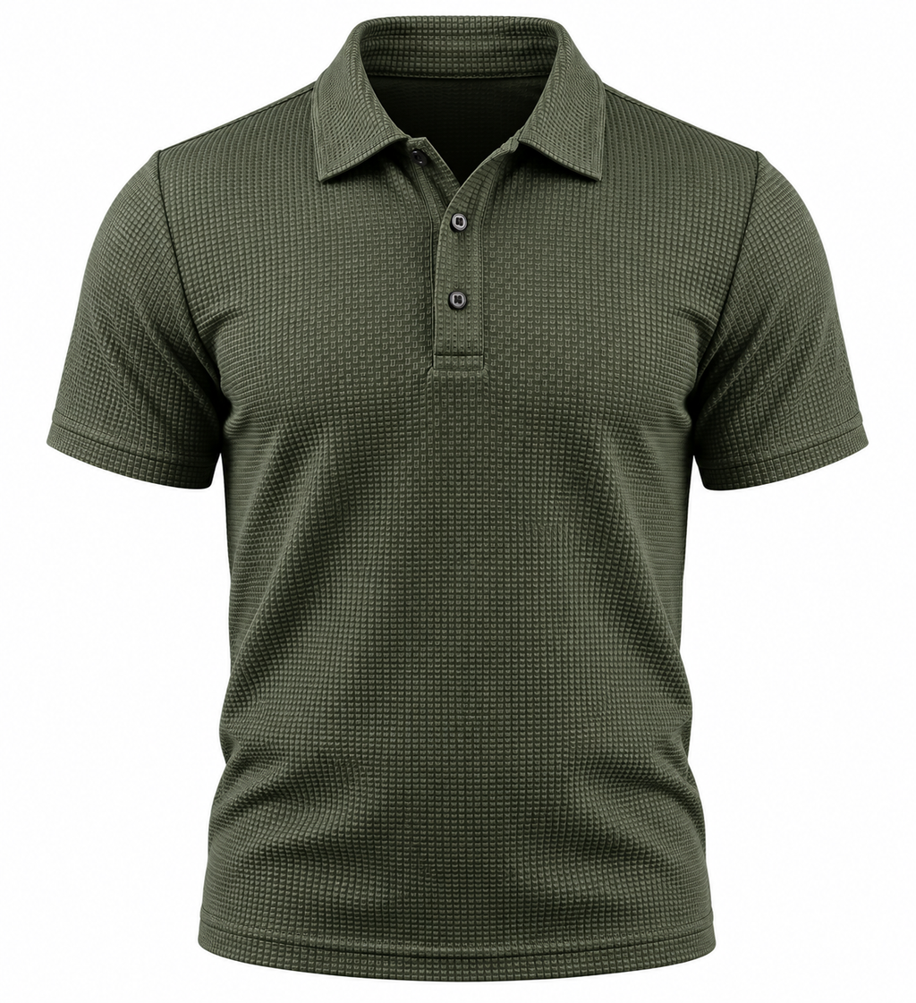 Belmont Men's Stretch Polo – No-Cling Fit for a Fuller Midsection