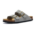 Capri Suede Sandal — Light Grey