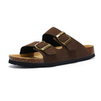 Capri Suede Sandal — Dark Brown