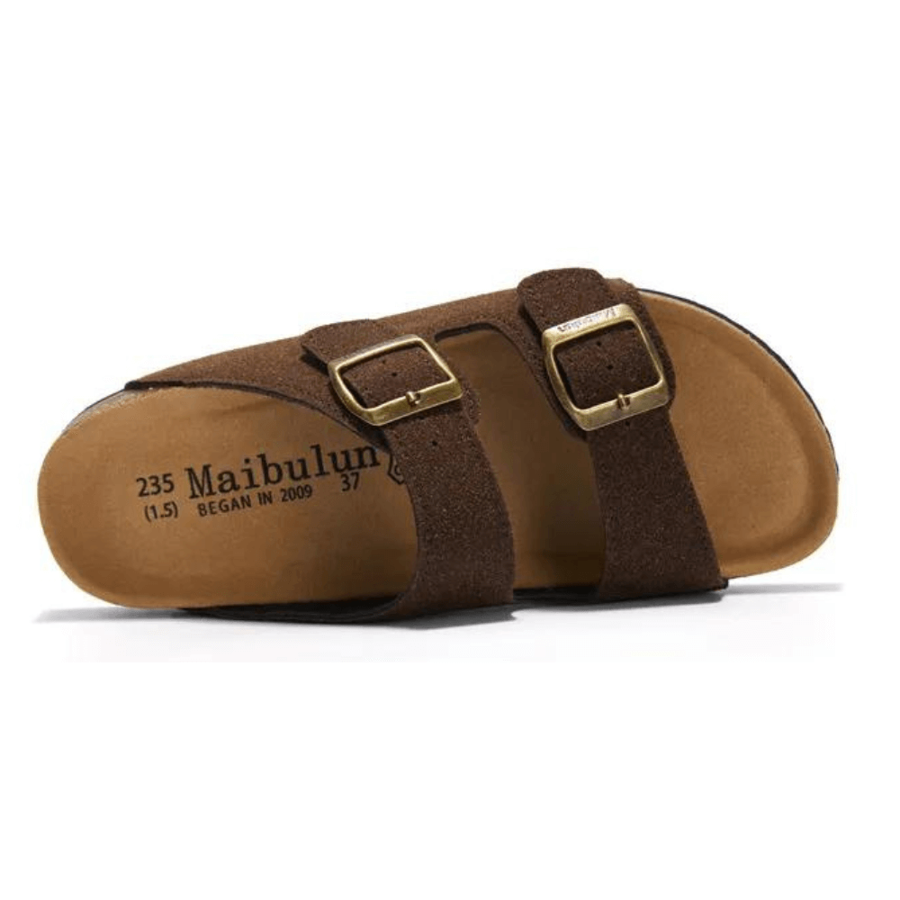 Capri Suede Sandal — Dark Brown