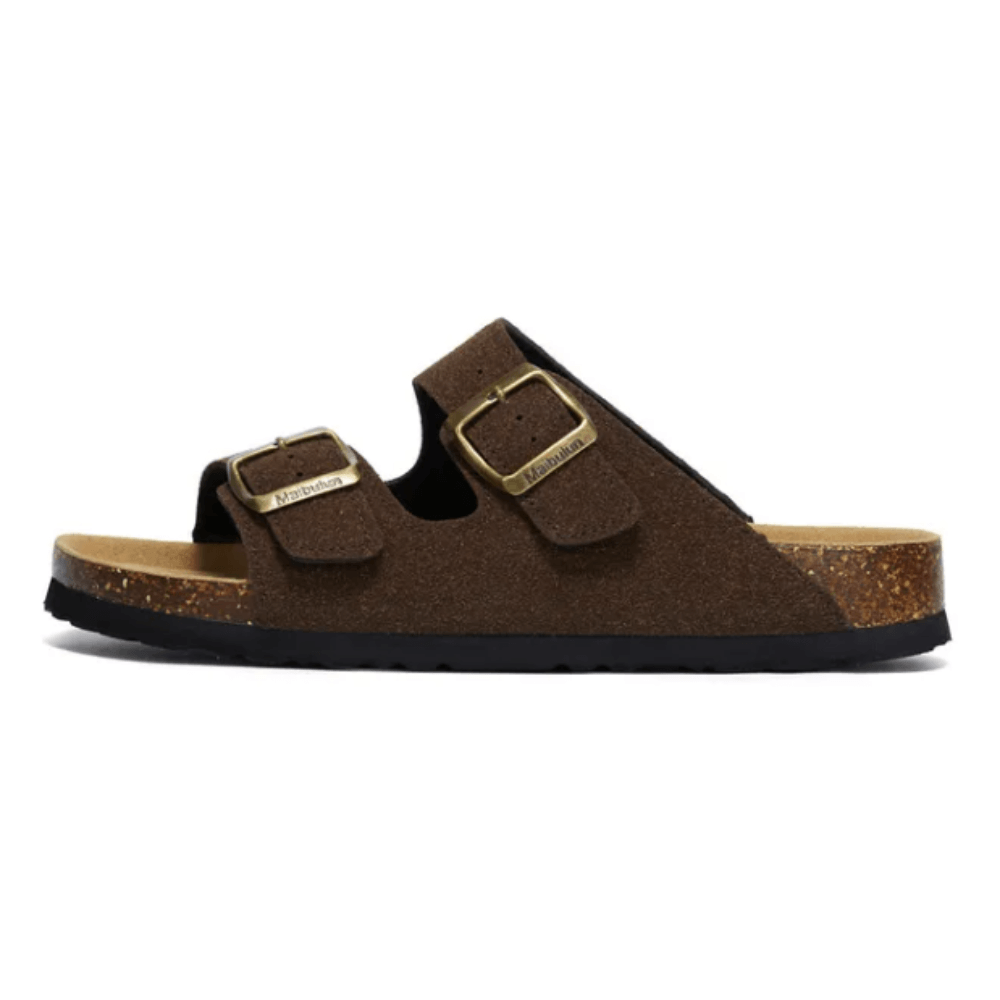 Capri Suede Sandal — Dark Brown