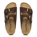 Capri Suede Sandal — Dark Brown