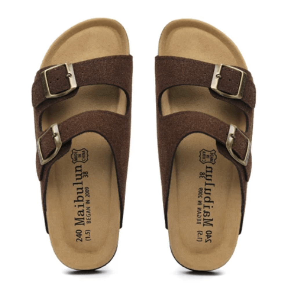 Capri Suede Sandal — Dark Brown