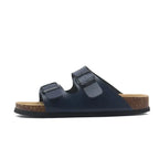 Capri Leather Sandal — Blue