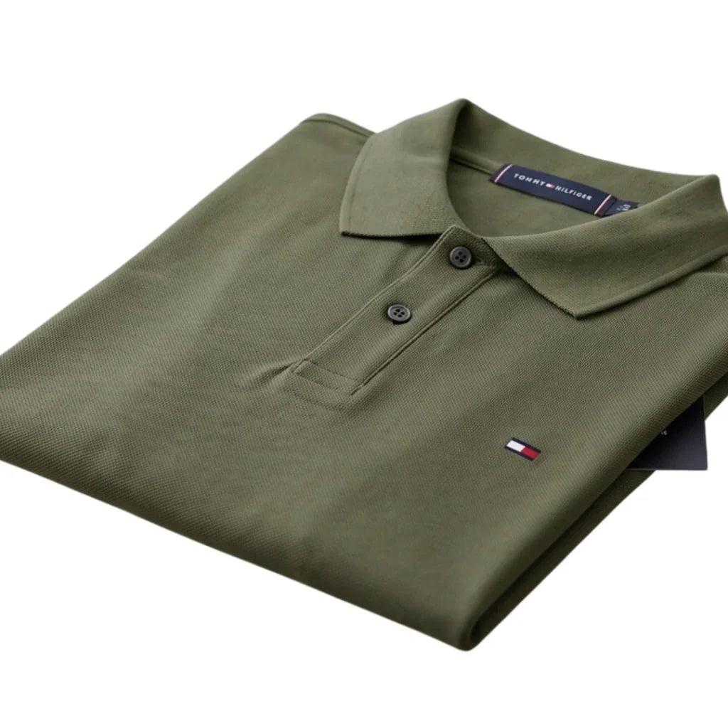 496 TH Double-Piqué Polo Shirt
