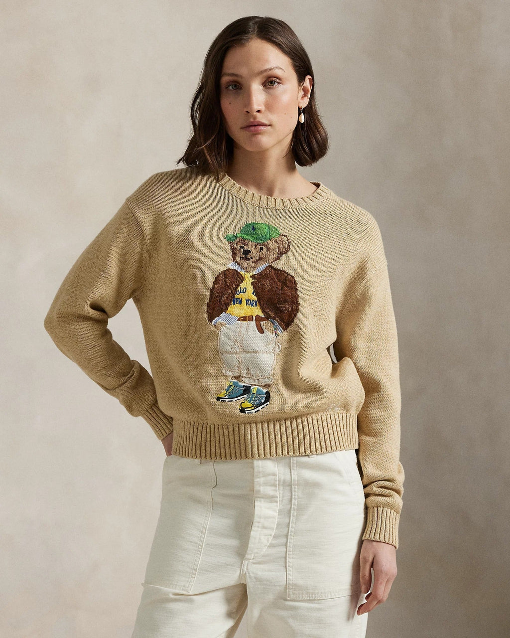 Woman Sweater | Polo Bear Beige