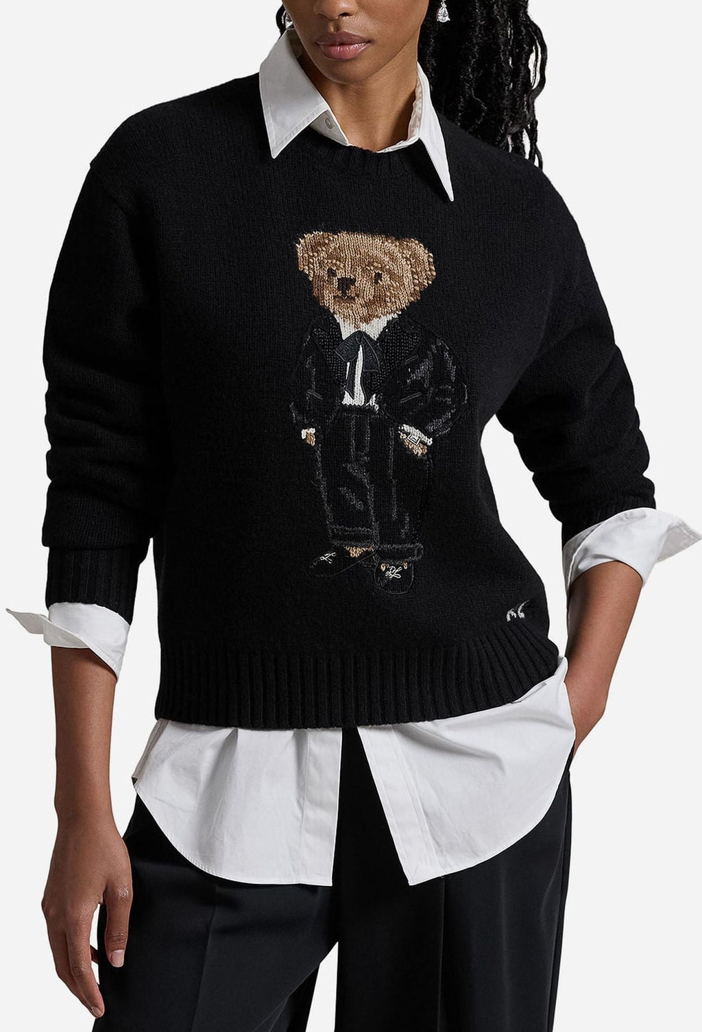 Woman Sweater  | Black Polo Bear