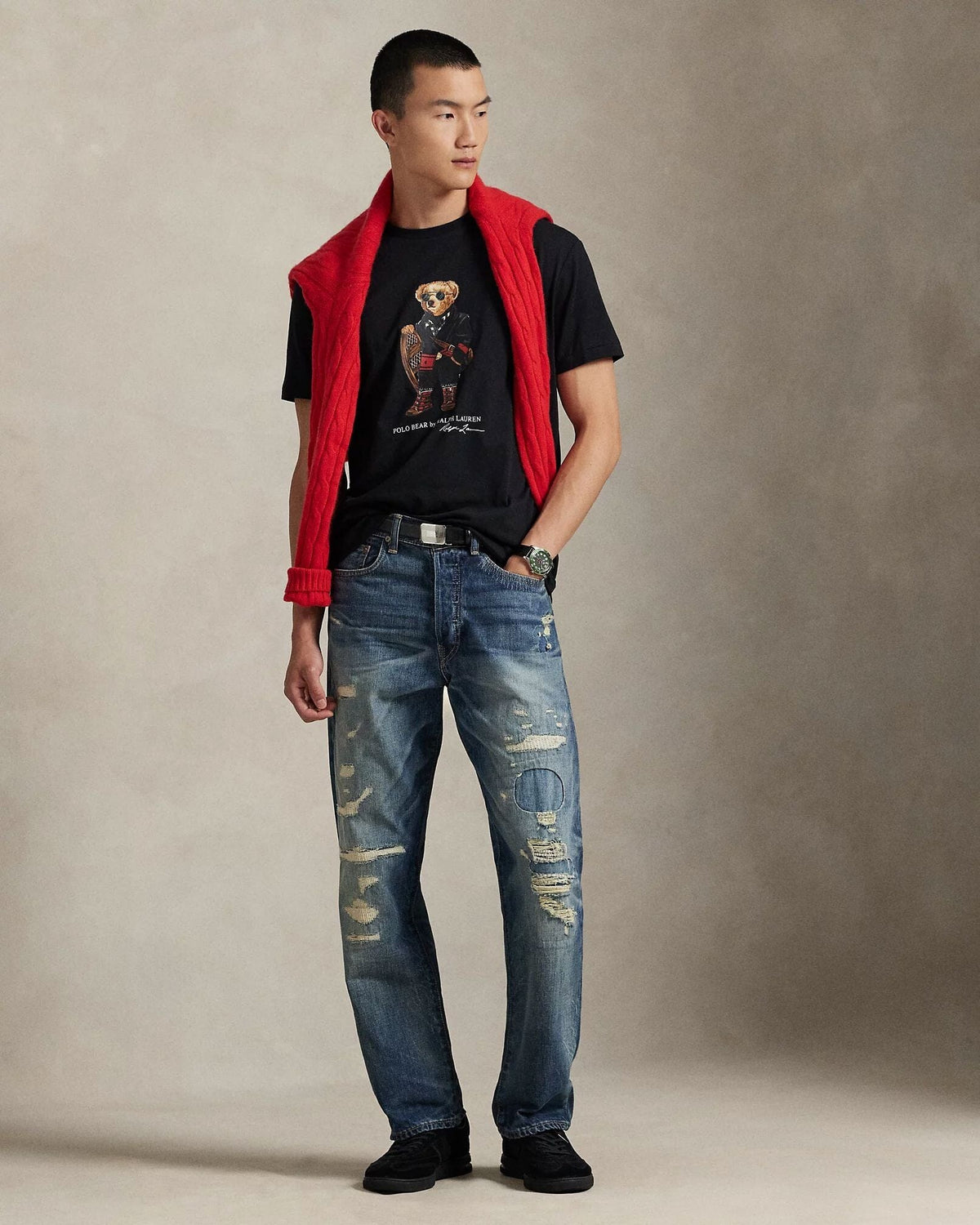 Men's Polo Bear Jersey T-Shirt Classic Fit