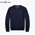 Men's Mesh-Knit Cotton Crewneck Sweater