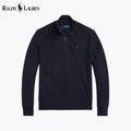 Men's Mesh-Knit Cotton Quarter-Zip Sweater