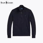 Men's Mesh-Knit Cotton Quarter-Zip Sweater