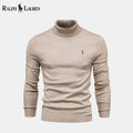 Men's Turtleneck Cable-Knit Wool Knit Sweater