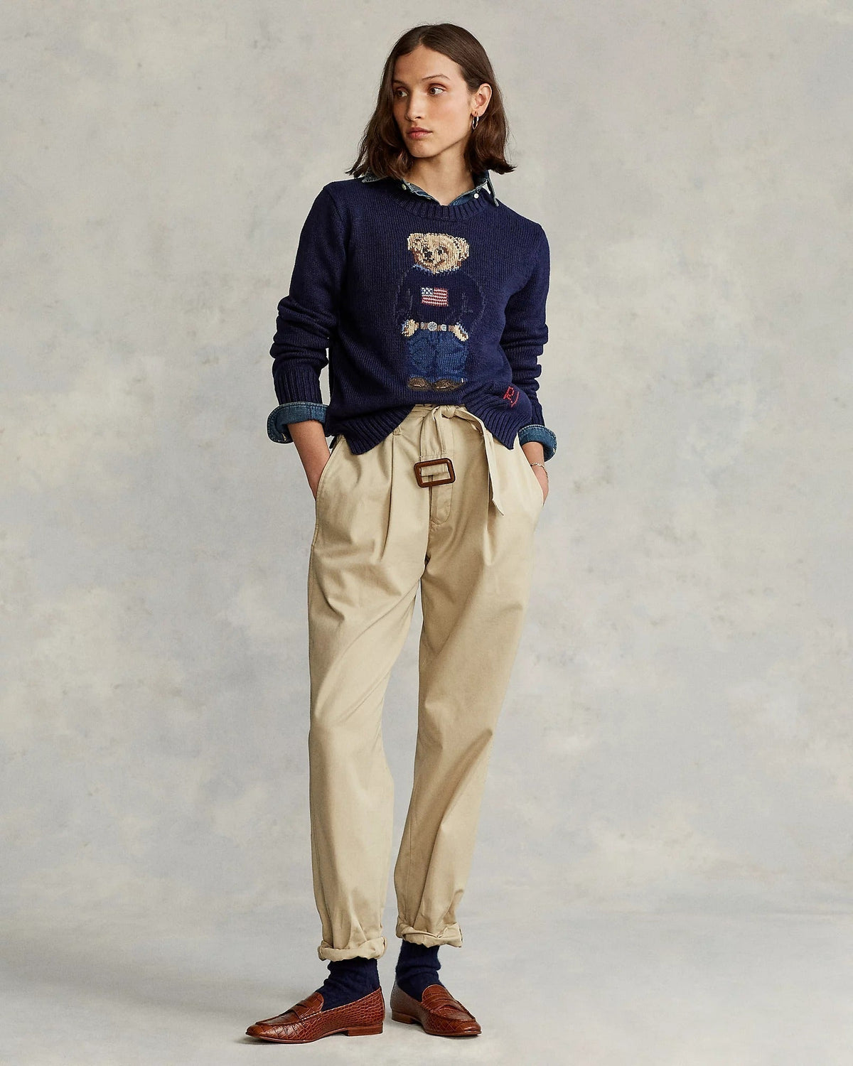 Woman Sweater | Linen Crew Neck