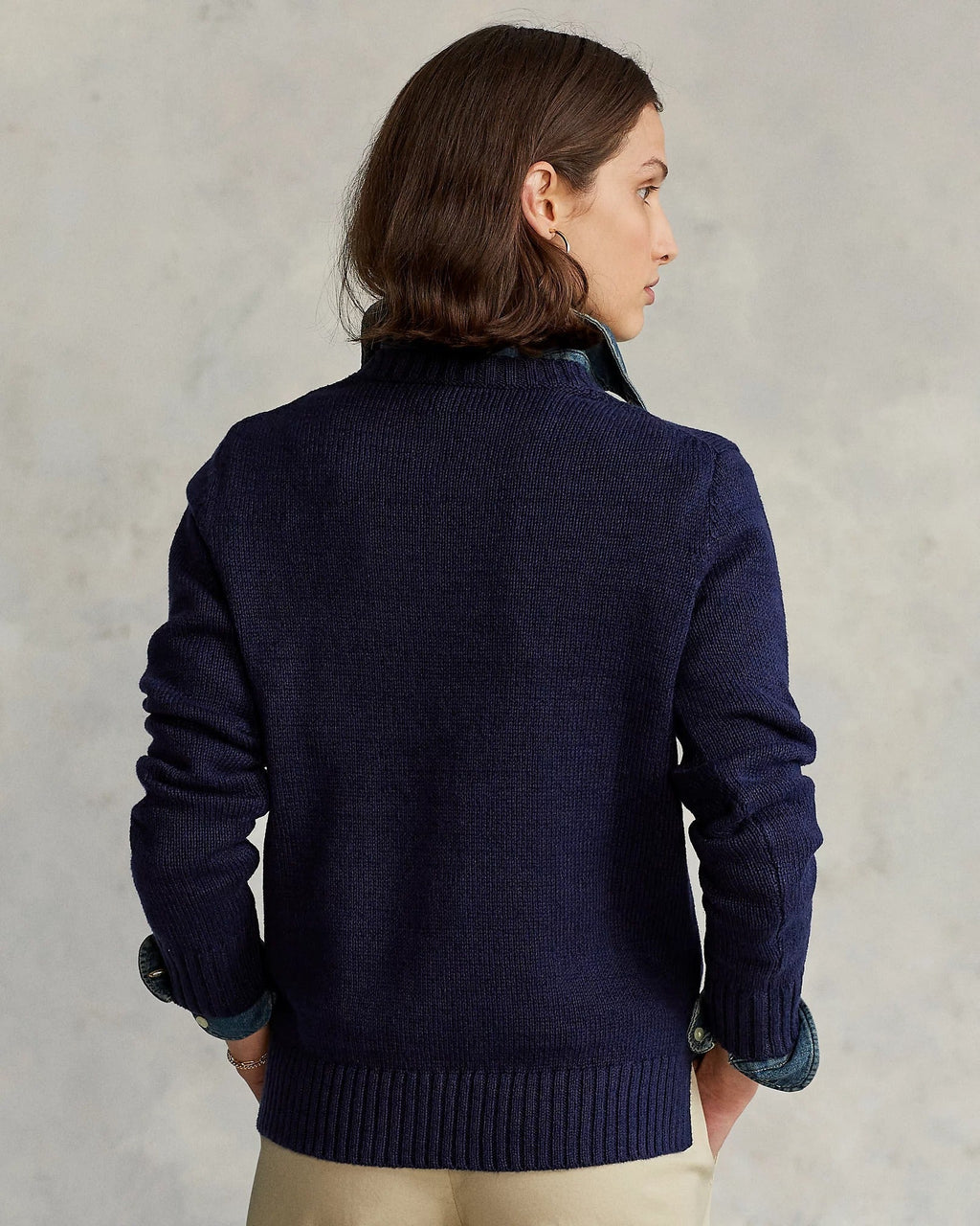 Woman Sweater | Linen Crew Neck