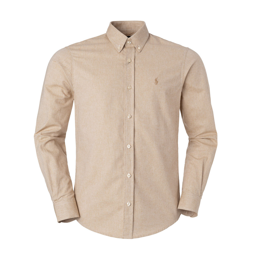 Men's RL Shirt Custom Fit Oxford - Khaki