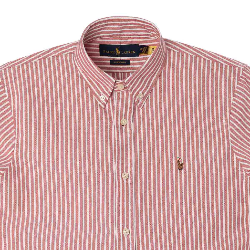 Men's RL Shirt Oxford Striped - Red