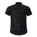 Men's RL Shirt Custom Fit Oxford Short-Sleeve - Black