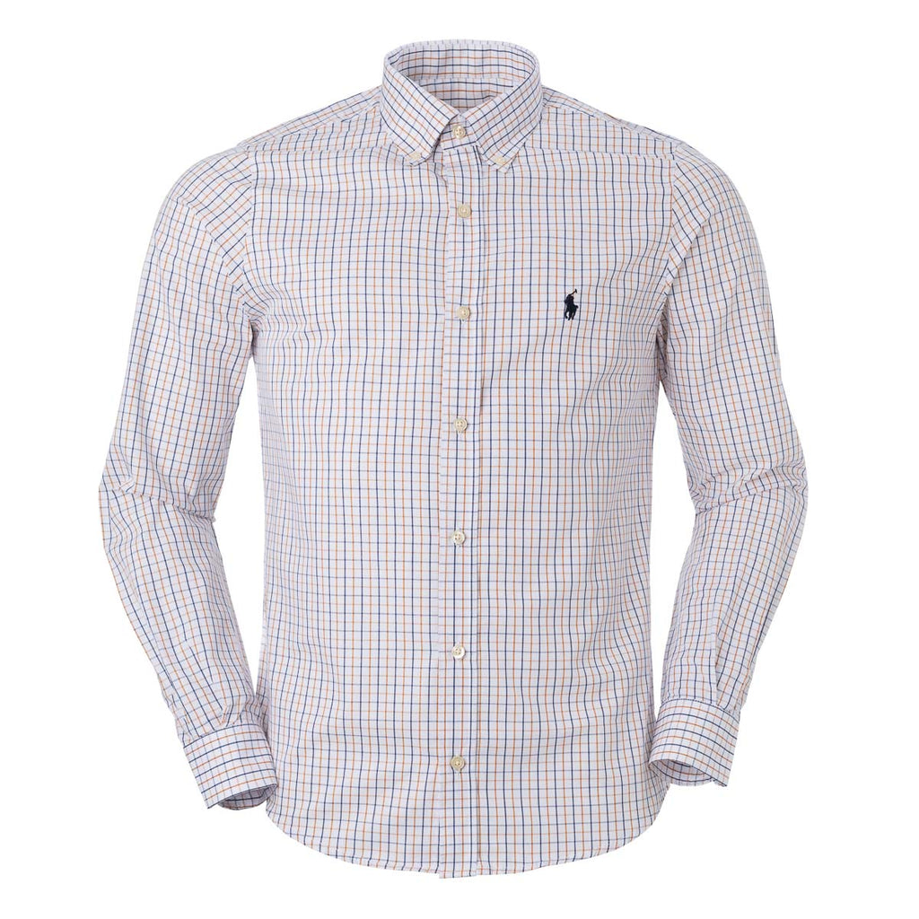 Men's RL Shirt Plaid Milan - Brown